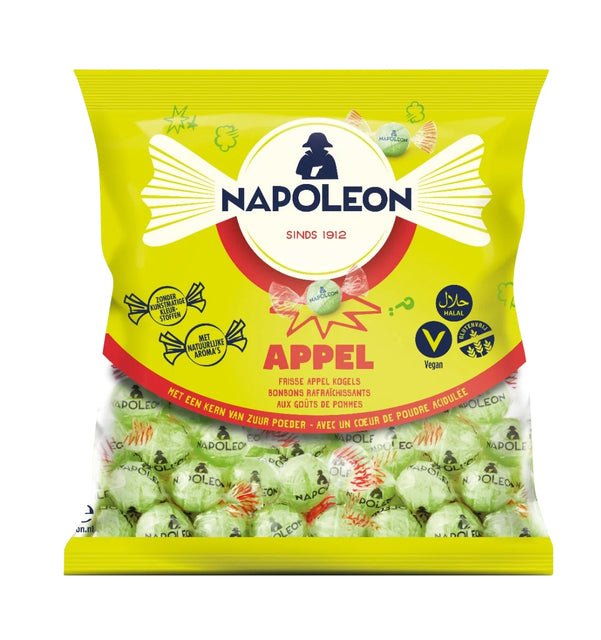 Napoleon Apple Bonbons 1 KG Bonbons mit Apfelgeschmack und Brausepulver