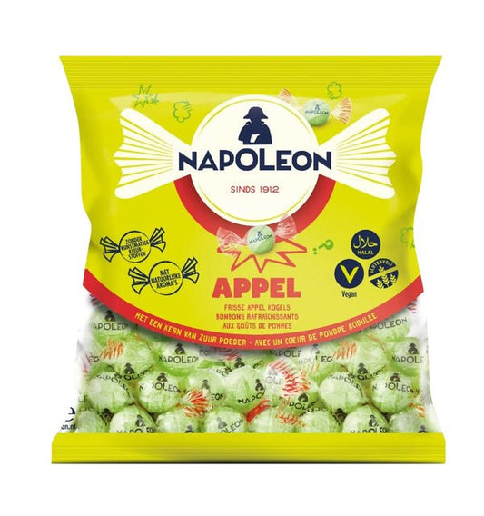 Napoleon Apple Bonbons 1 KG Bonbons mit Apfelgeschmack und Brausepulver