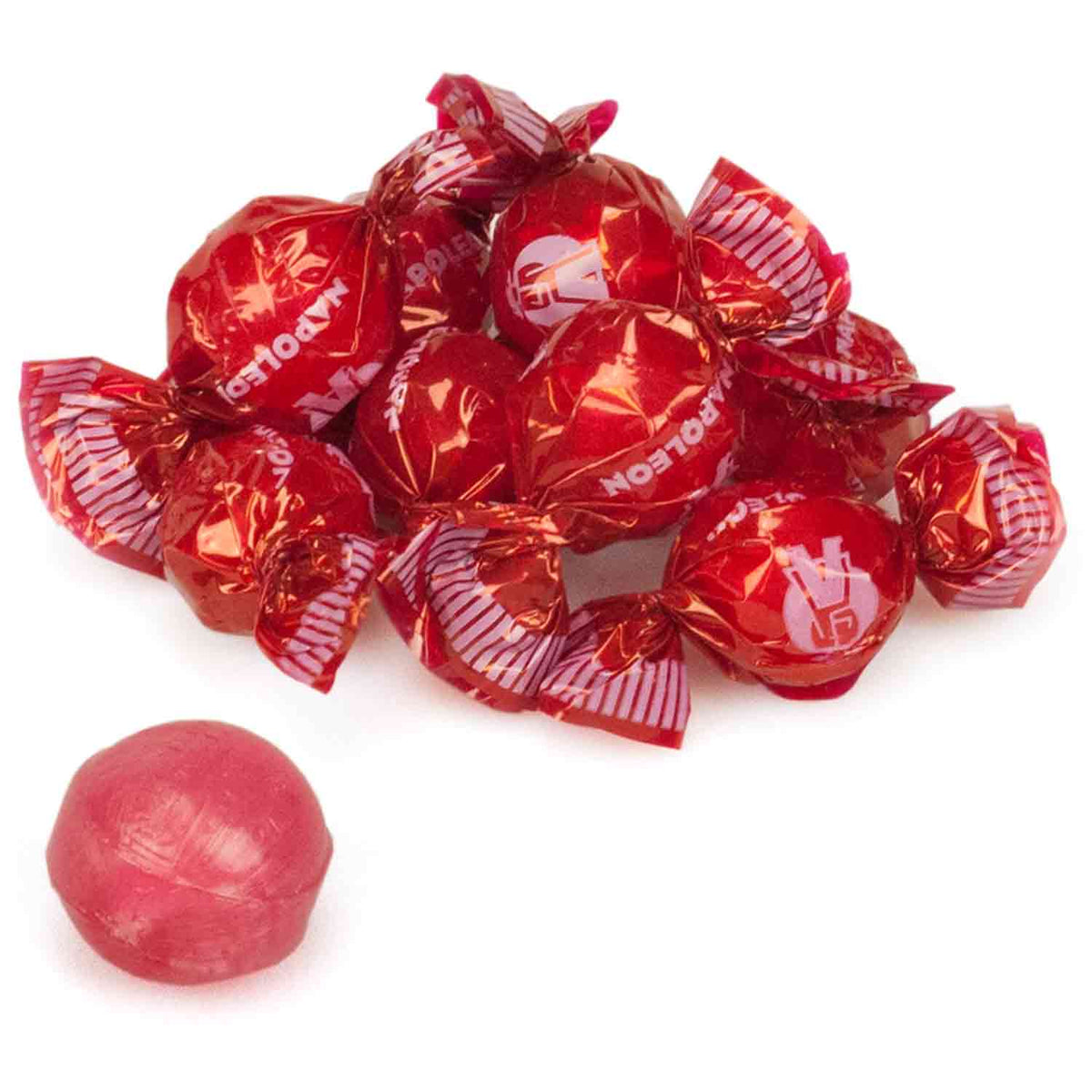 Napoleon Framboos Himbeer Bonbons 1 kg mit Brausepulver-Kern