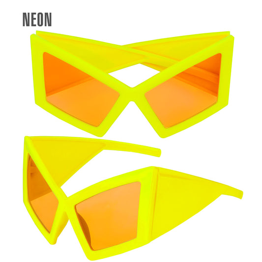 "NEON GELBE RIESENBRILLE" – Vorderansicht