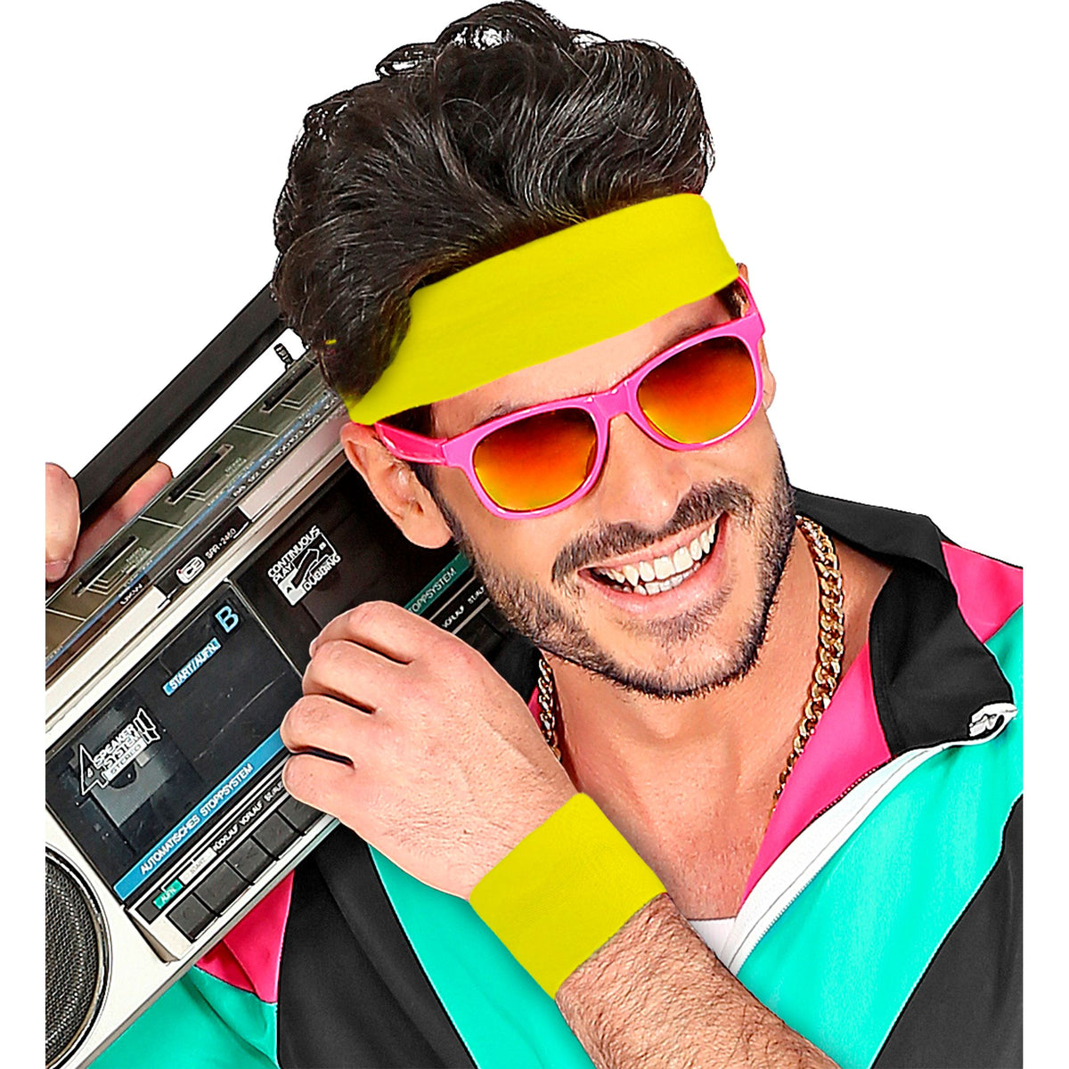"NEON GELBE SCHWEIßBÄNDER" (Stirnband und 2 Armbänder) – Ansicht 6