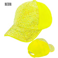 "NEON GELBE STRASS BASECAP" – Vorderansicht