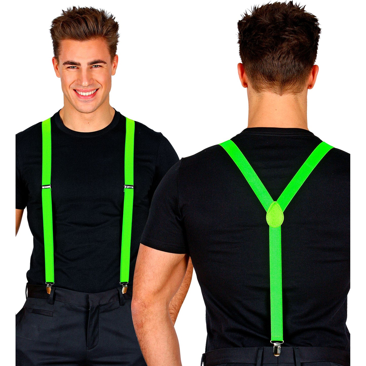 "NEON GRÜNE HOSENTRÄGER" (ultralang bis 115-120 cm) – Ansicht 4