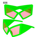 "NEON GRÜNE RIESENBRILLE" – Vorderansicht