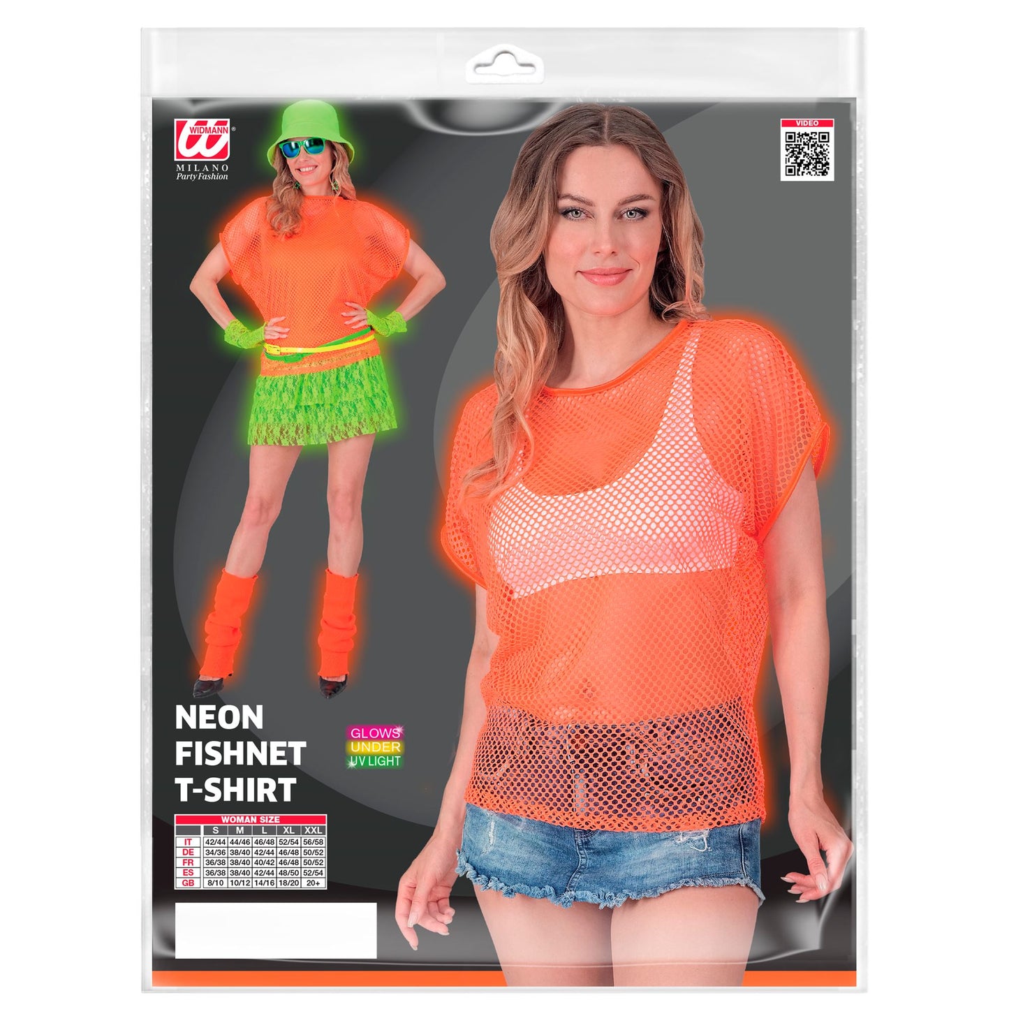 "NEON ORANGENES NETZSHIRT" – Ansicht 4