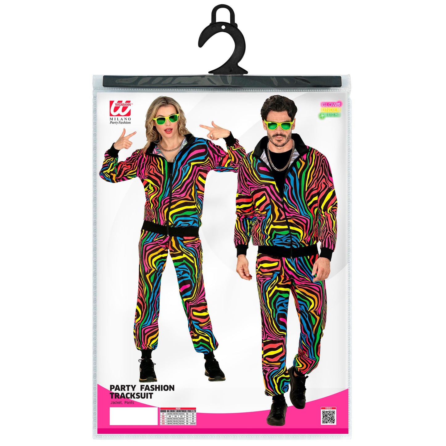 "NEON REGENBOGEN PARTY FASHION TRAININGSANZUG MIT TIERMUSTER" (Oberteil, Hose) – Ansicht 5