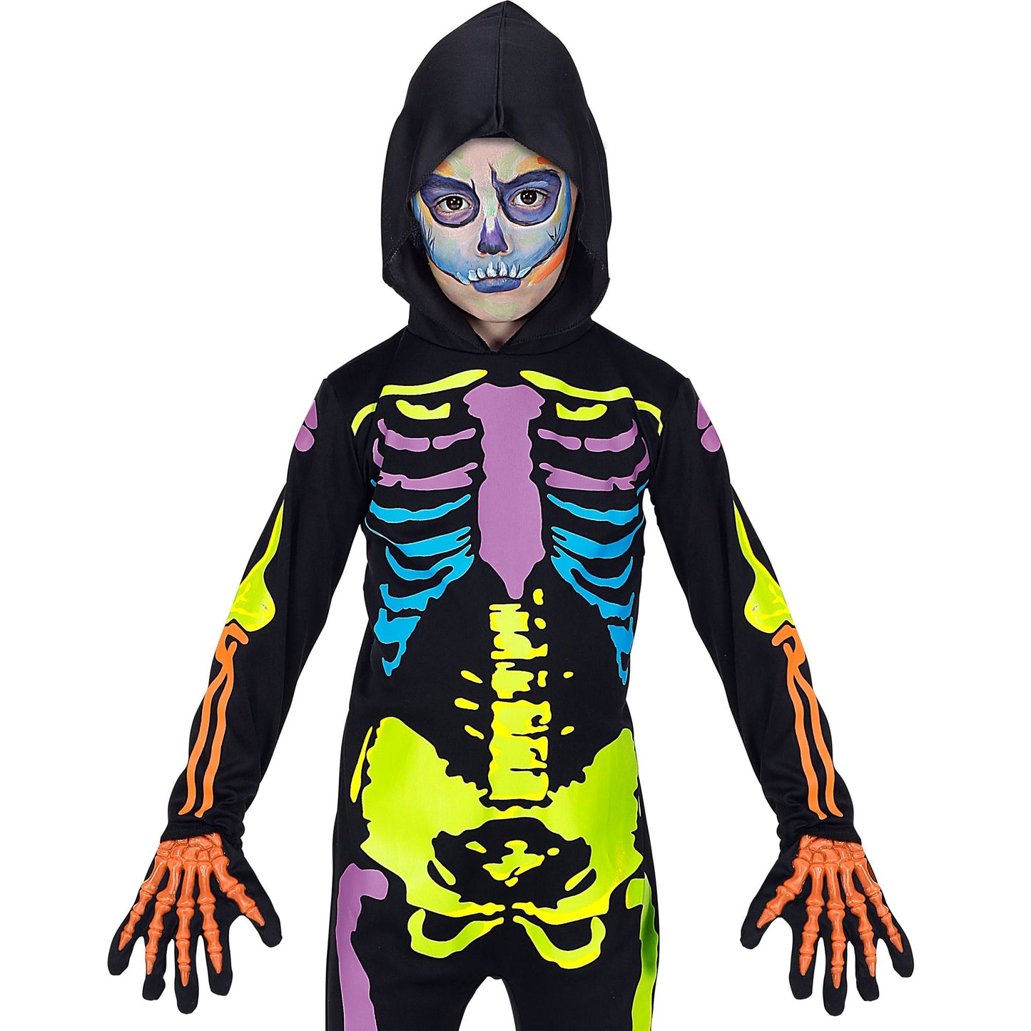 "NEONSKELETTHANDSCHUHE 3D" in 3 Farben sort.- Kindergröße – Ansicht 4