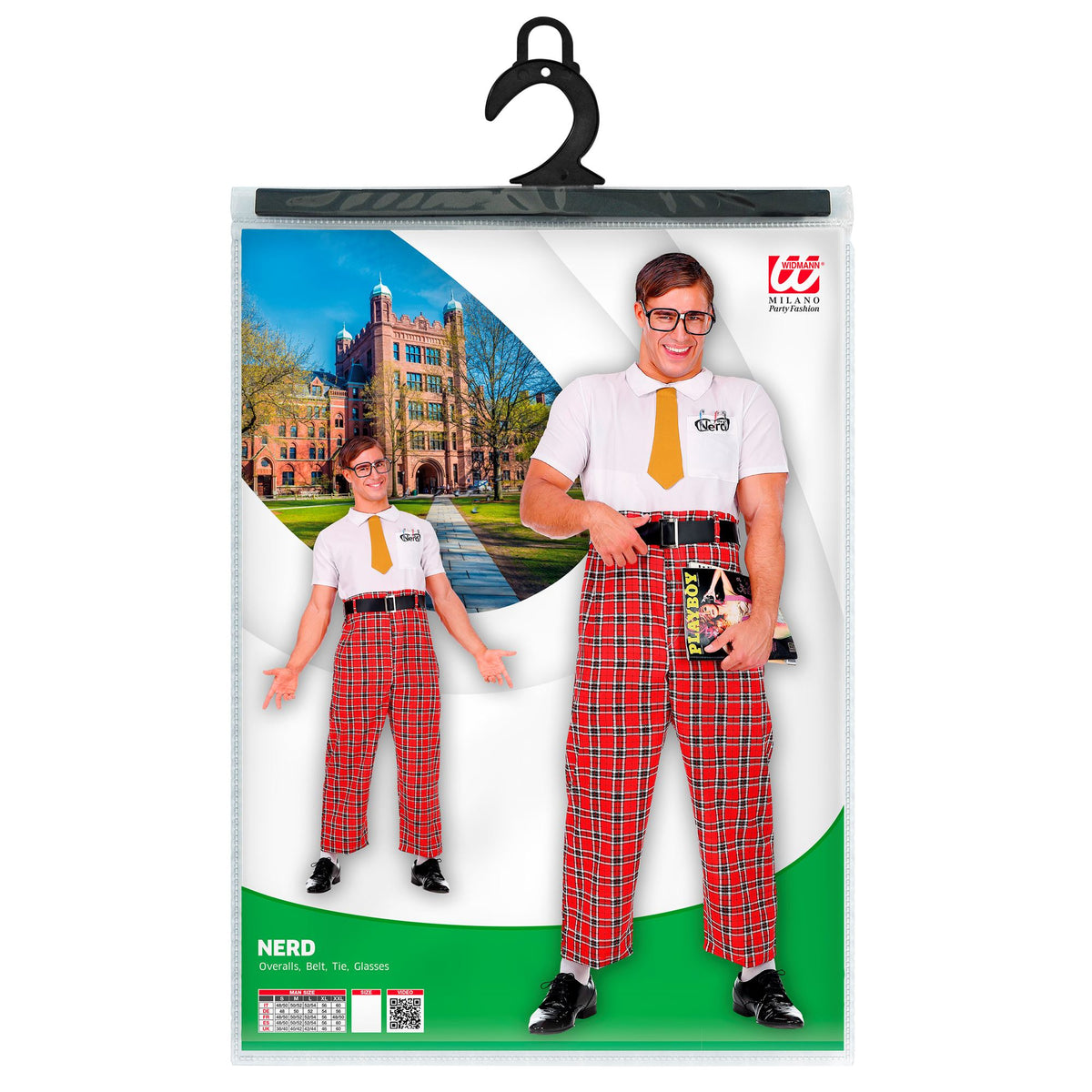"NERD" (Overall, Gürtel, Krawatte, Brille) – Ansicht 5