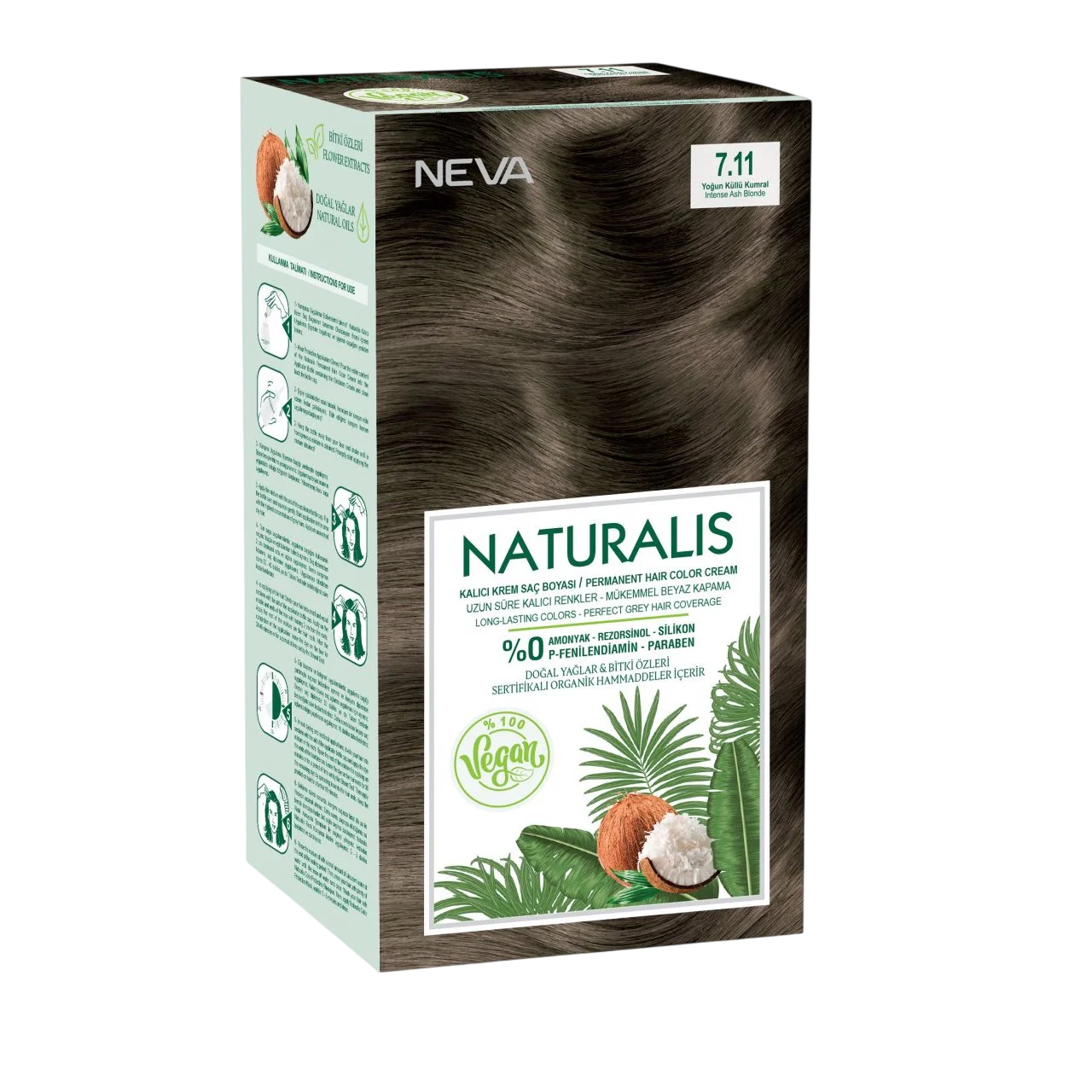 Neva, Naturalis, Vegan, Permanente Haarfarbe, 7.11 , 150 ml