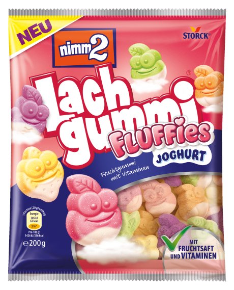 Nimm2 Lachgummi Fluffies Joghurt 200 g weiche Fruchtgummis mit Vitaminen