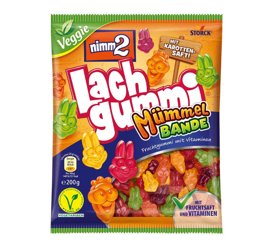 nimm2 Lachgummi Mümmelbande 200g Fruchtgummi mit Karottensaft, Fruchtsaft und Vitaminen