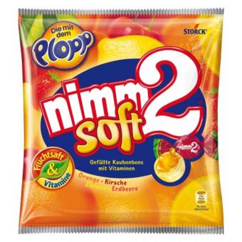 Nimm2 Soft 195g einzeln gewickelte Kaubonbons