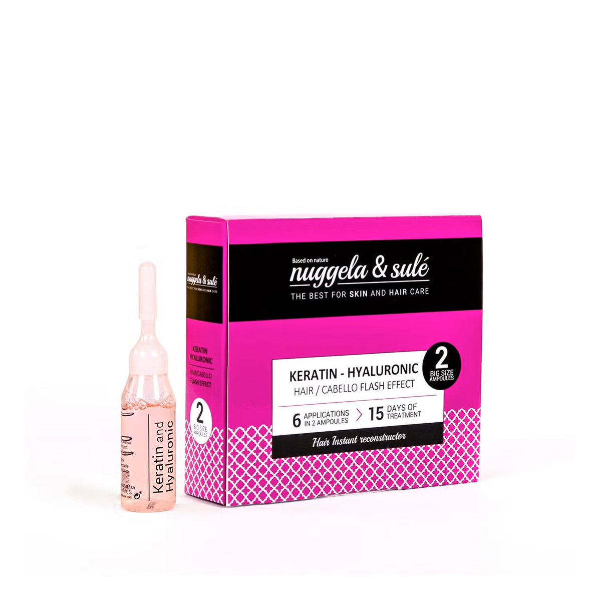 Duo Set, Nuggela & Sule, Keratin Hyaluronic, Haarbehandlungs-Conditioner, Reparatur & Verstärkung, Beschädigtes Haar, 2 stk, 10 ml