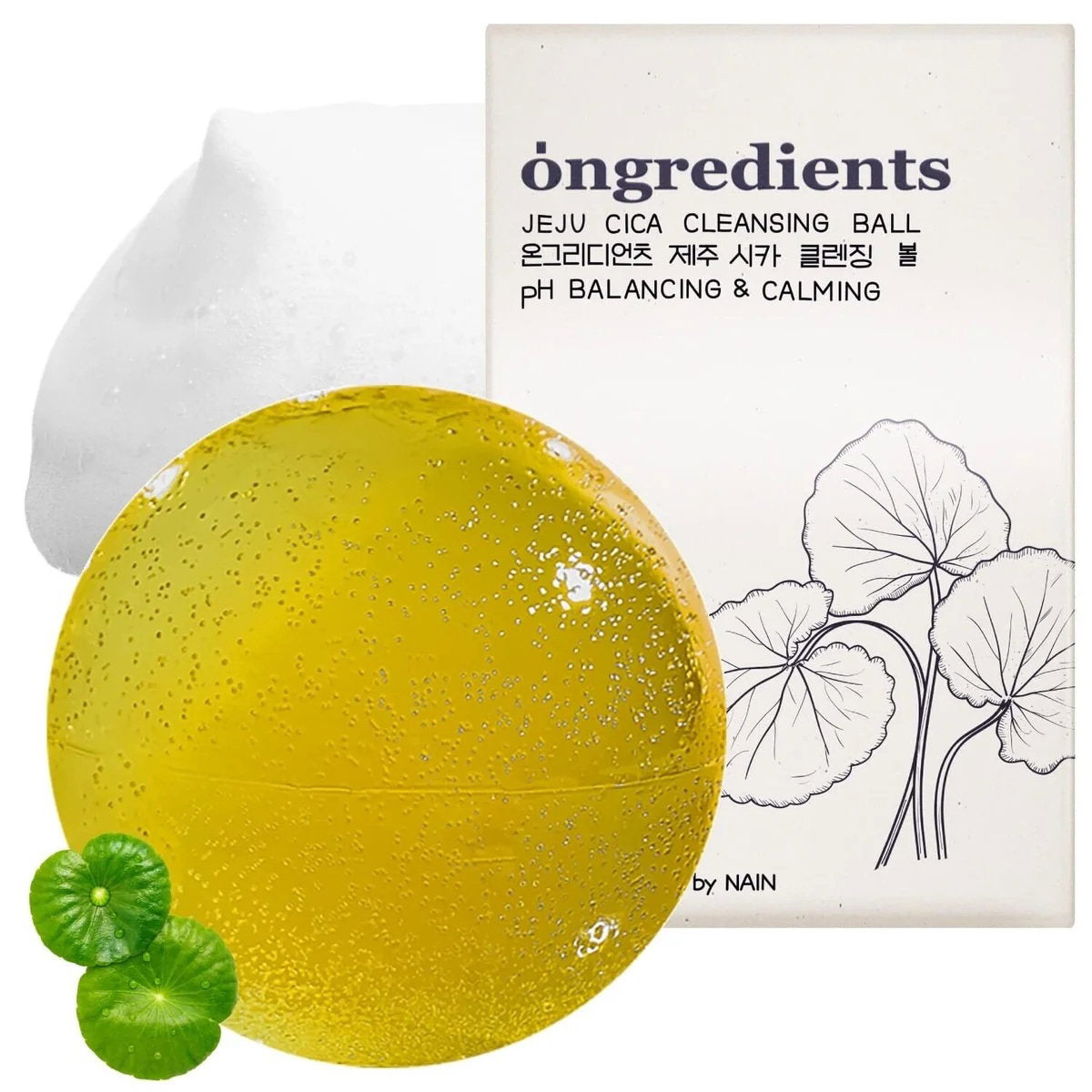 Ongredients, Jeju Cica Cleansing Ball, Reinigung und Hydratisierung, Reinigungsriegel, Für das Gesicht, 110 g