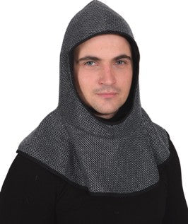 Ritterhaube Orlob – Erwachsener Ritter Kapuze Grau Polyester