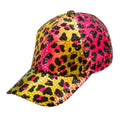 "PAILLETTEN BASECAP IN LEOPARDENMUSTER REGENBOGEN" – Vorderansicht