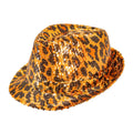 "PAILLETTEN FEDORA IN LEOPARDENMUSTER" – Vorderansicht