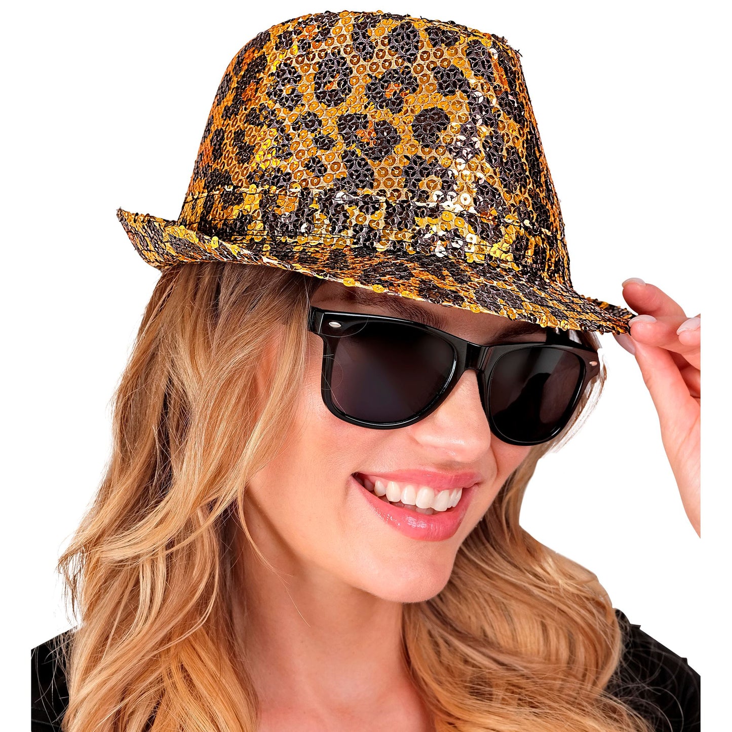 "PAILLETTEN FEDORA IN LEOPARDENMUSTER" – Ansicht 5