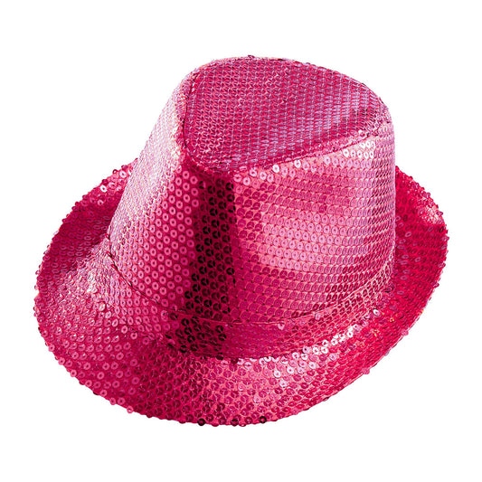 "PAILLETTEN FEDORA - PINK" – Vorderansicht