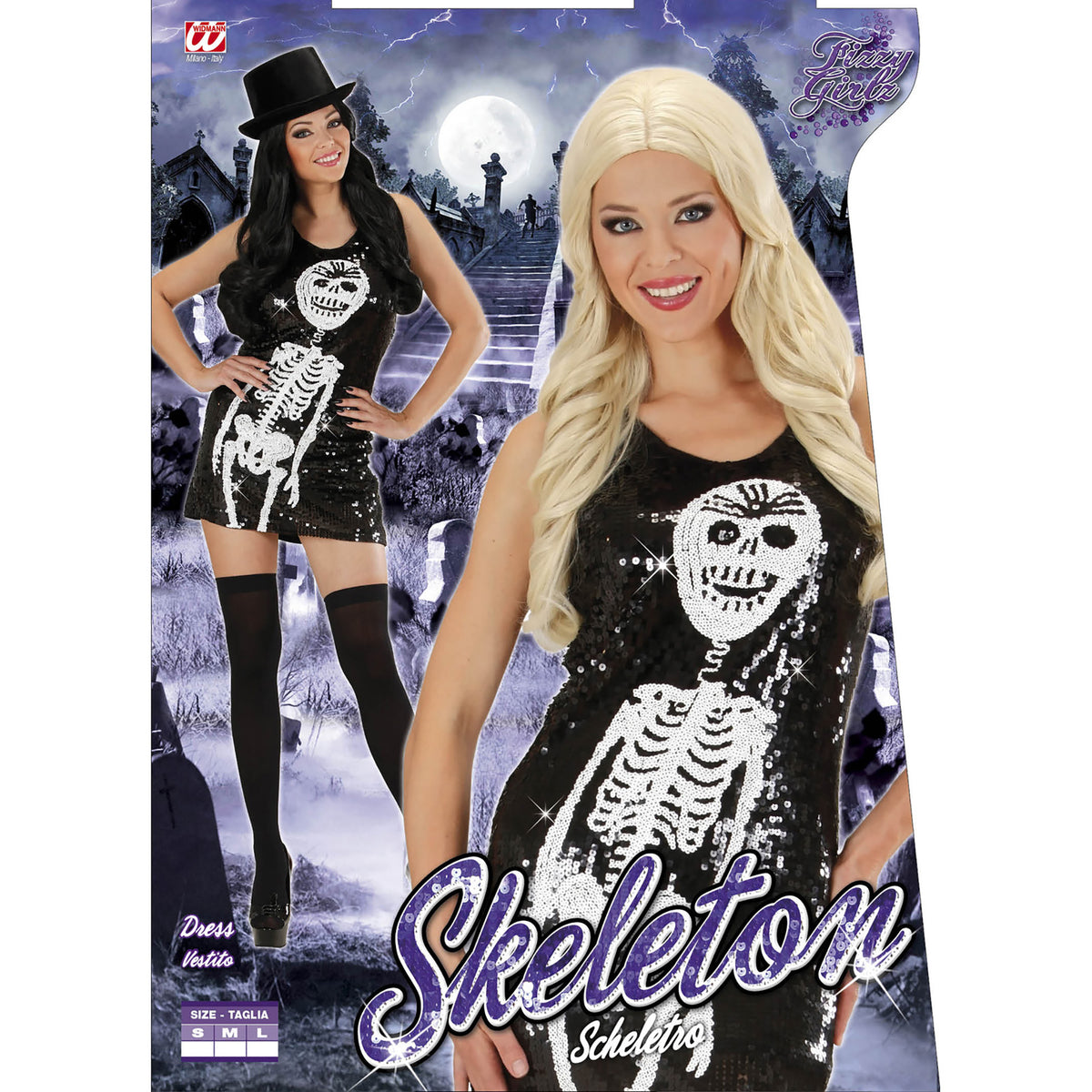 "PAILLETTENKLEID SKELETT" – Ansicht 4