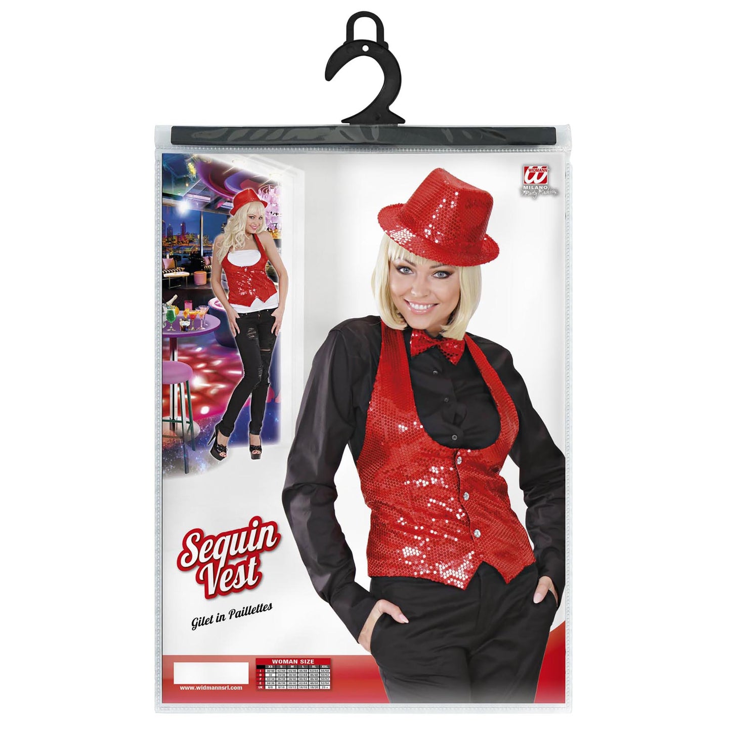 "PAILLETTENWESTE ROT" für Damen – Ansicht 4