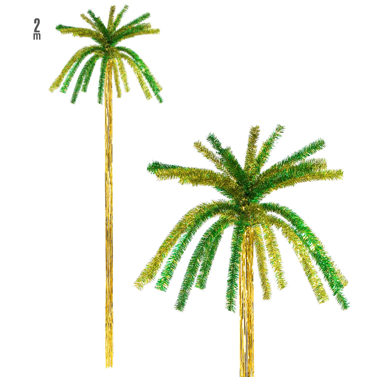 "PALME AUS LAMETTA FÄDEN" h 200 cm – Vorderansicht