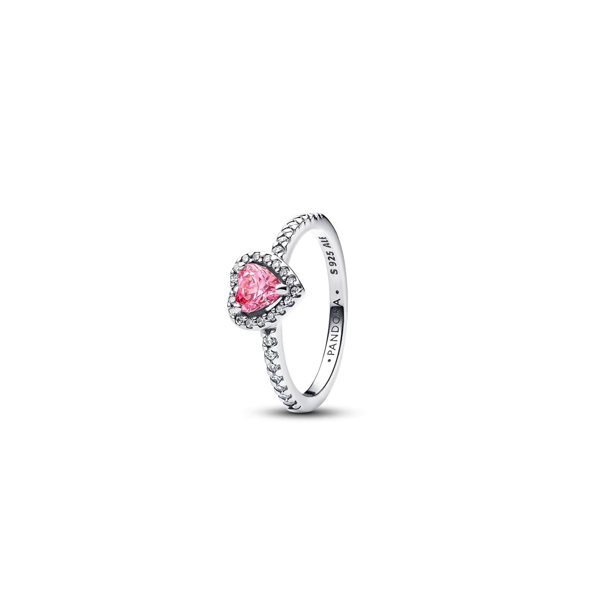 PANDORA ELEVATED PINK HEART RING 198421C03-52 Schmuck Silber Silver 925° ansicht-3