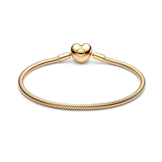 PANDORA MOMENTS HEART CLASP SNAKE CHAIN BRACELET 563050C00-18 Schmuck Silber Silver 925°