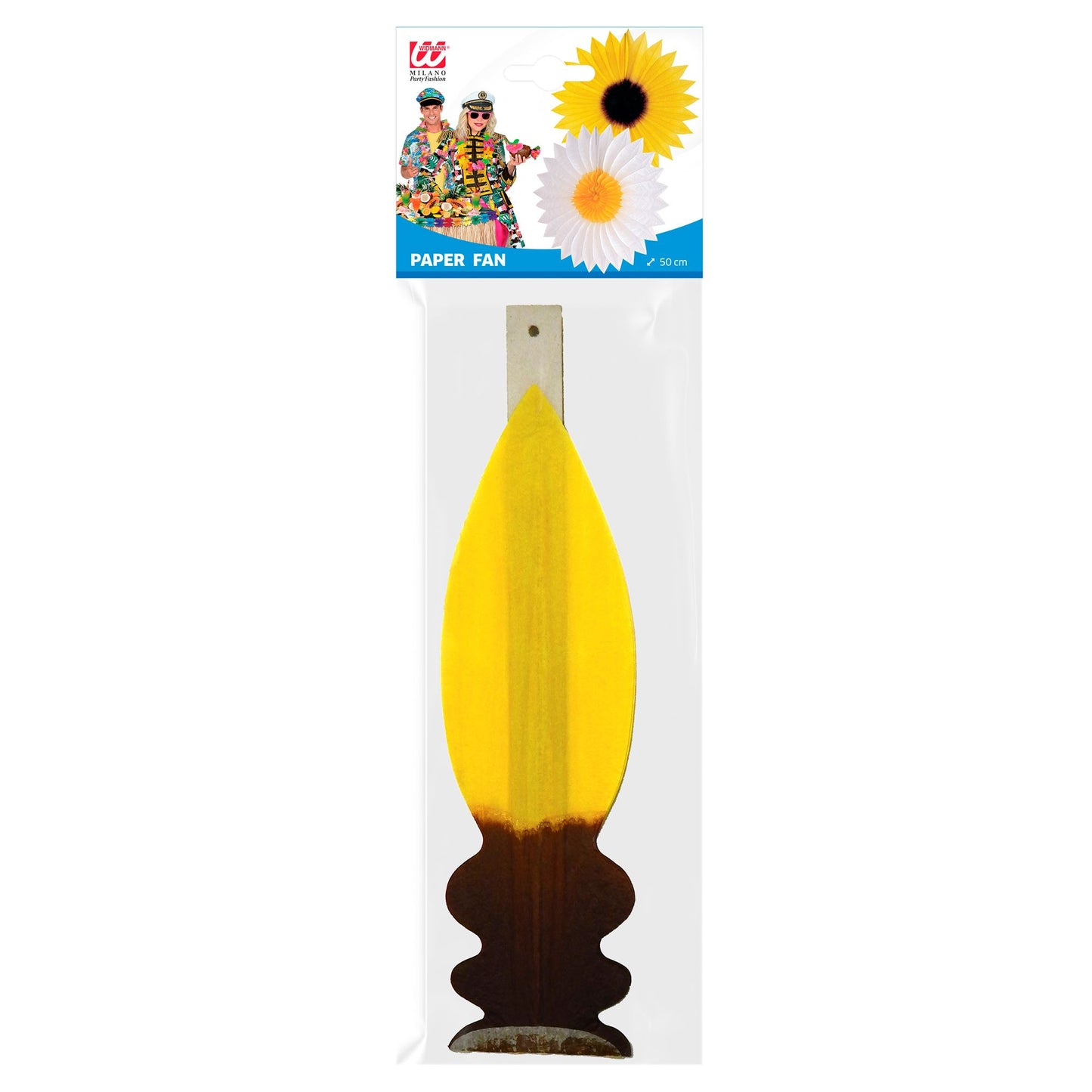 "PAPIERFÄCHER GÄNSENBLÜMCHEN UND SONNENBLUME" Ø 50 cm - sort. In 2 Modellen – Detailansicht