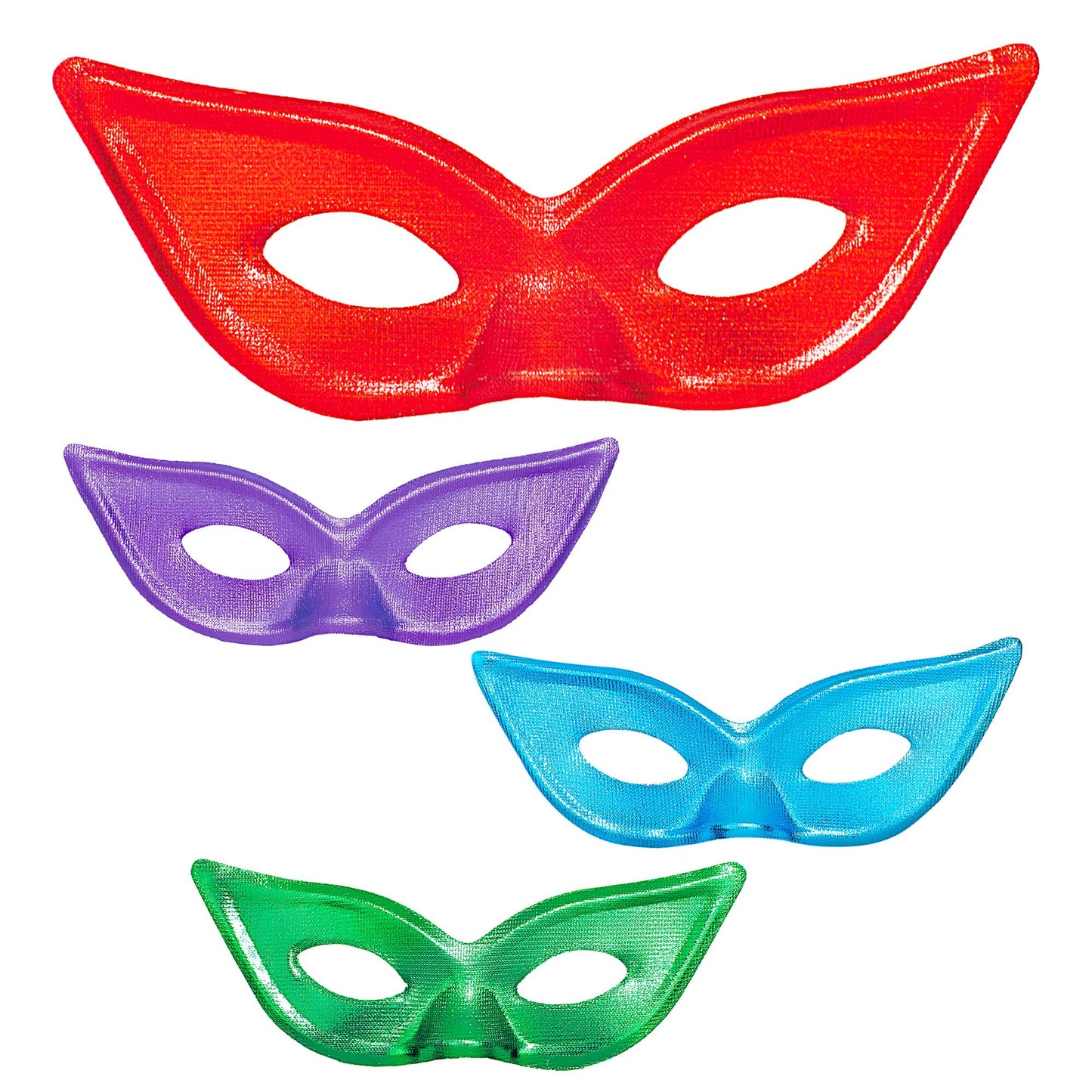 "PAPILLON AUGENMASKE" 4 Farben sort.: metallisiert rot, grün, blau, lila – Vorderansicht