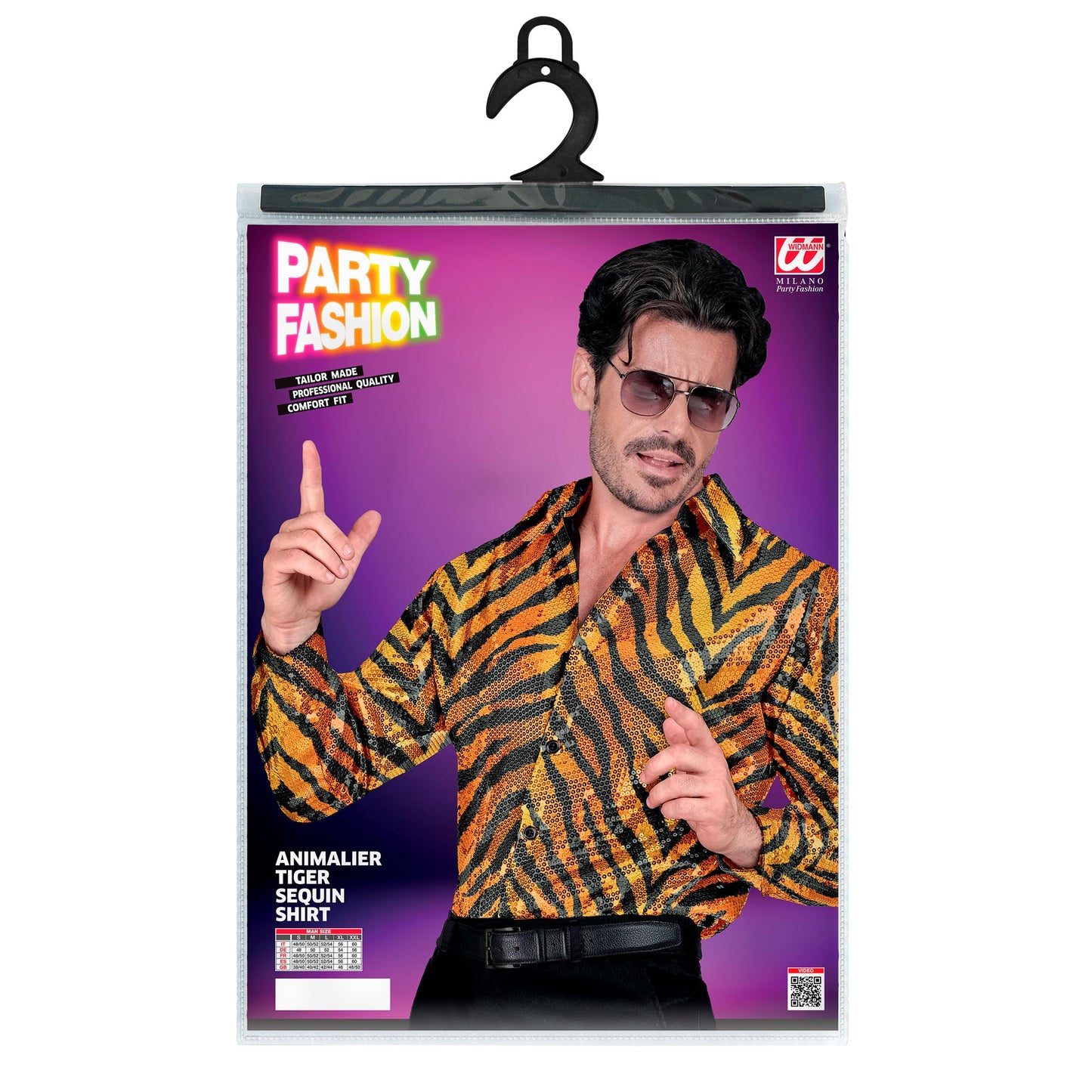 "PARTY FASHION HEMD" (Paillettenhemd in Tigermuster) – Ansicht 4