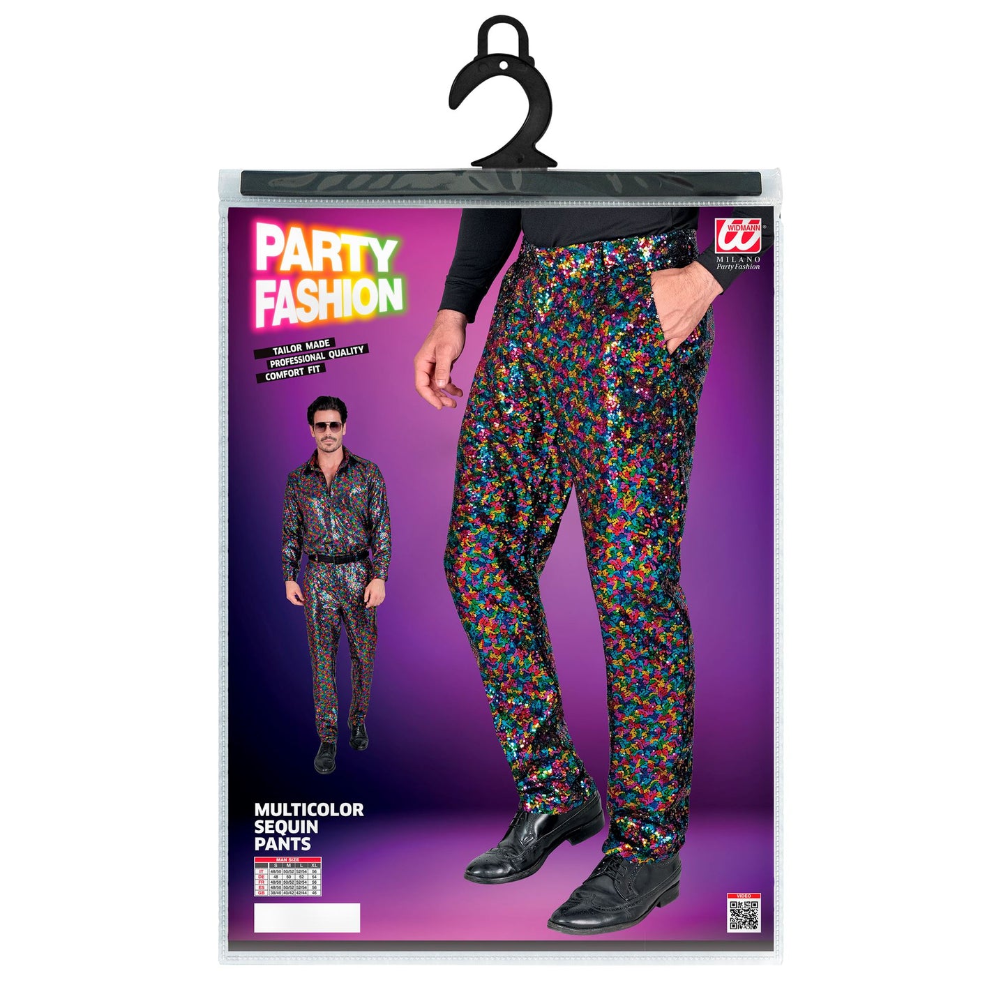 "PARTY FASHION HOSE" (Paillettenhose bunt) – Ansicht 4