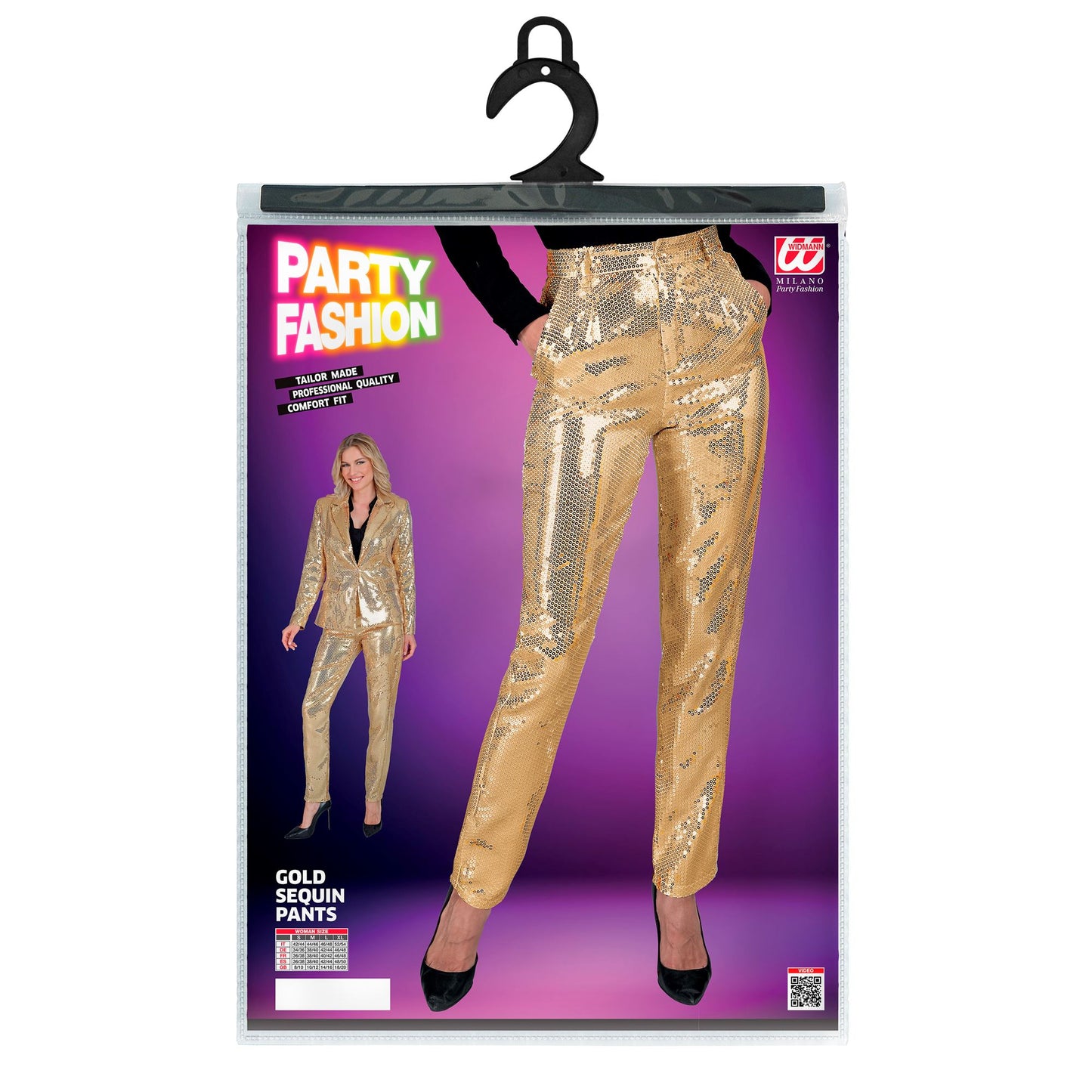 "PARTY FASHION HOSE" (Paillettenhose gold) – Ansicht 5