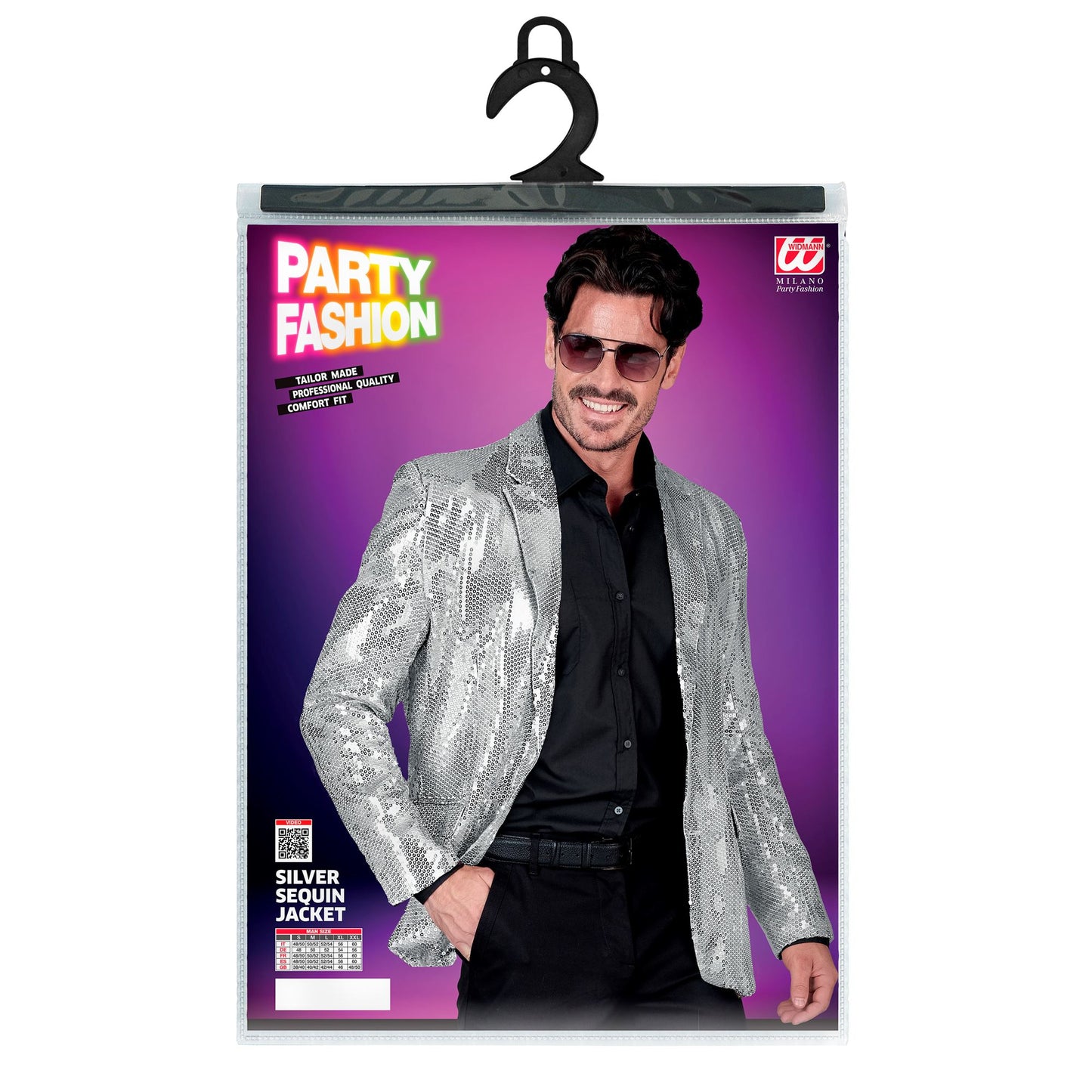 "PARTY FASHION JACKETT" (Pailletten Jackett silber) – Ansicht 4