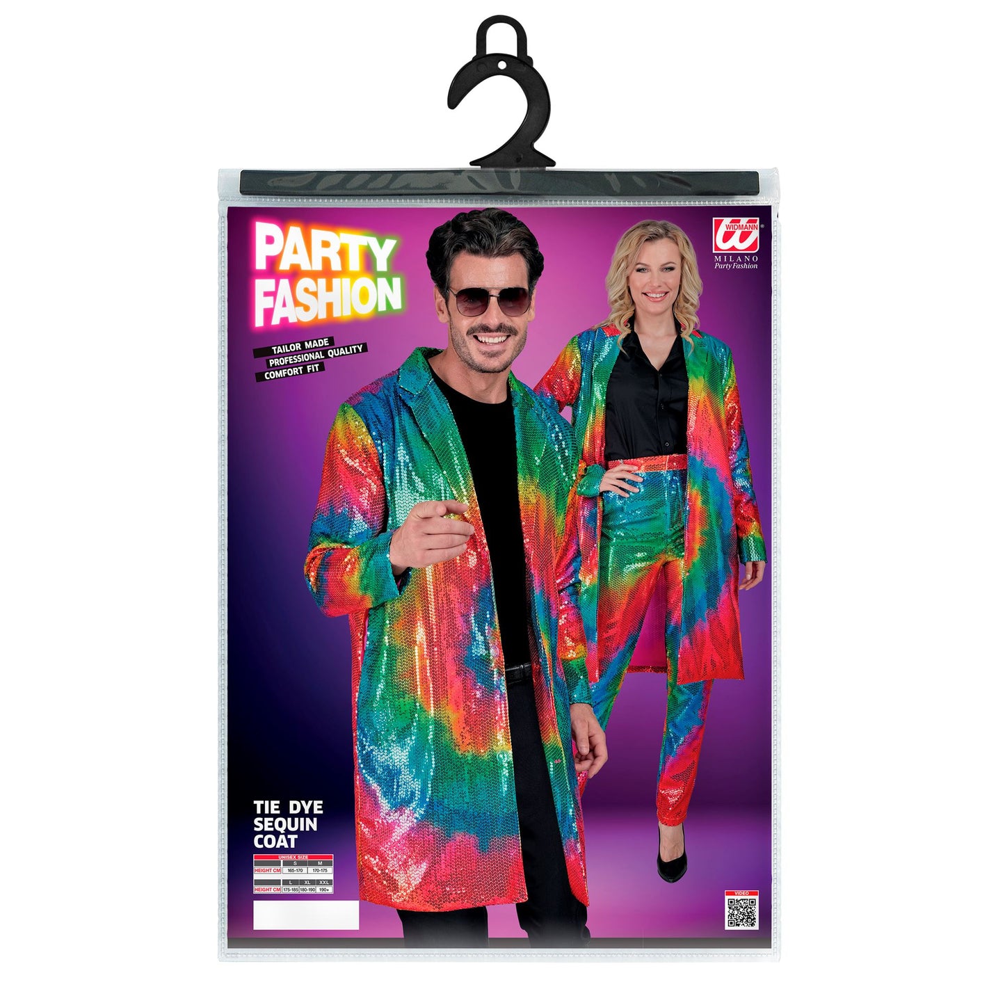 "PARTY FASHION MANTEL" (Paillettenmantel in Tie-Dye Muster) – Ansicht 5
