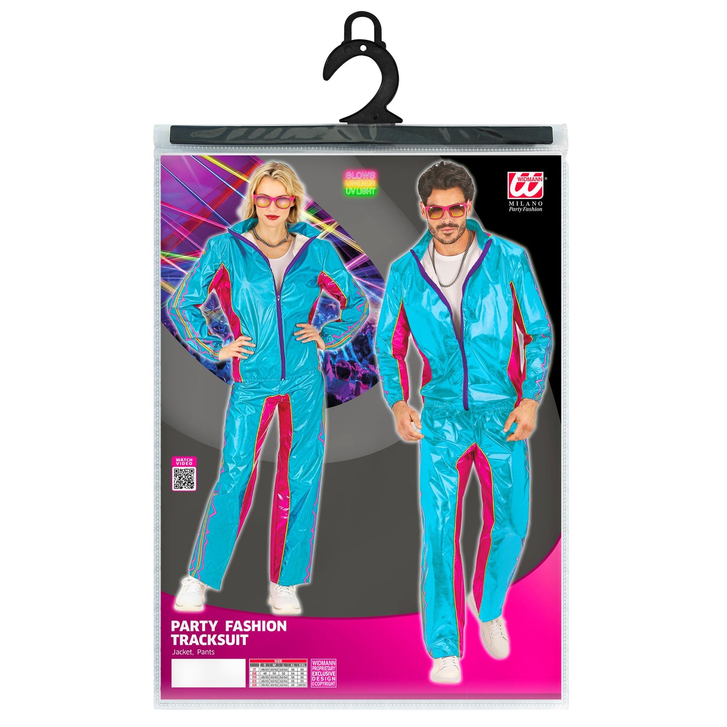 "PARTY FASHION TRAININGSANZUG DANCE MUSIC IN BLAU METALLIC" (Oberteil, Hose) – Ansicht 5