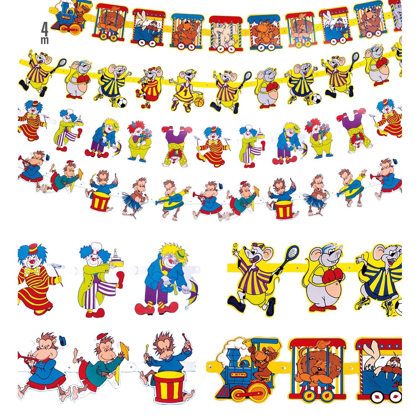 "PARTY GIRLANDE" 2 m - sort. In 4 Modellen – Vorderansicht