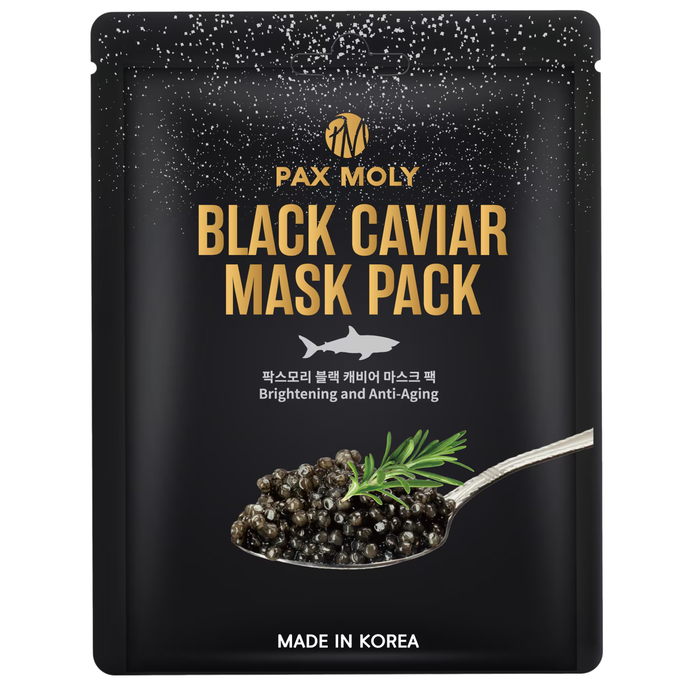 PaxMoly, Black Caviar, Brightening, Hydrating & Anti-Aging, Gesichtsmaske, Gesicht, 25 ml