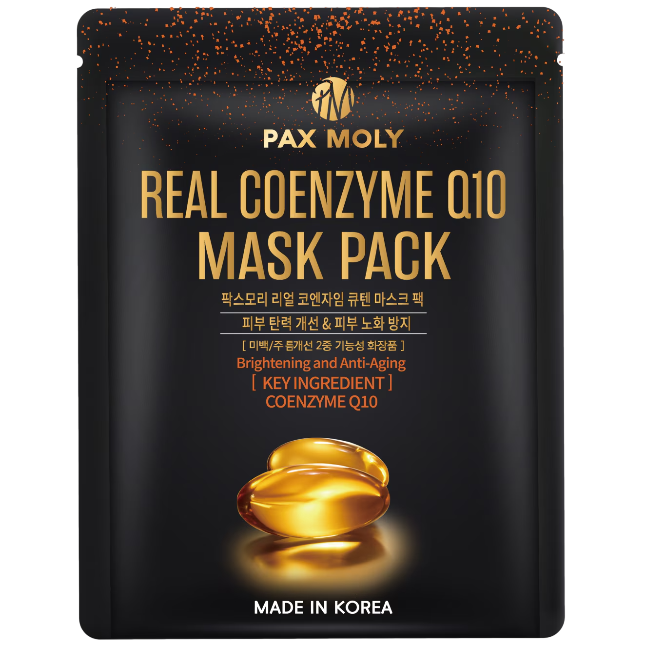 PaxMoly, Real Coenzyme Q10, Hydrating & Revitalising, Sheet Mask, Face, Day & Night, 25 ml