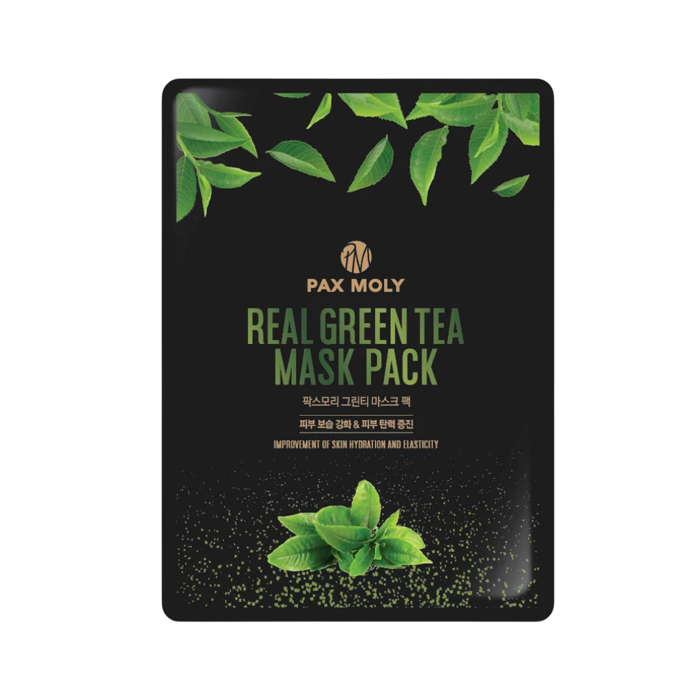 PaxMoly, Real Green Tea, Hydration & Elasticity, Gesichtsmaske, Für das Gesicht, 25 ml
