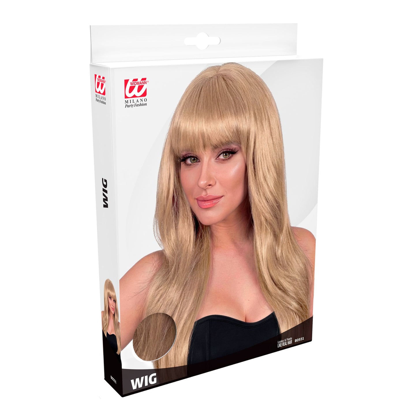 "PERÜCKE BEAUTIFUL" in Box - blond – Vorderansicht