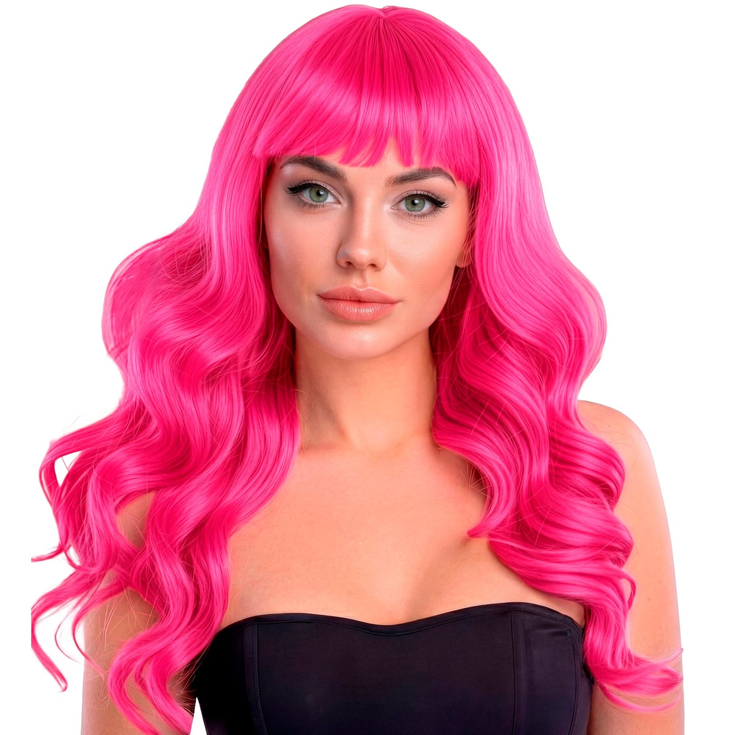 "PERÜCKE BELLA MAGENTA" in Box – Vorderansicht
