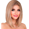 "PERÜCKE JENNY BLOND-BRAUN IN DREAM HAIR QUALITÄT" in farbiger Box – Vorderansicht