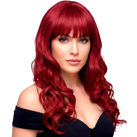"PERÜCKE MICHELLE ROT IN DREAM HAIR QUALITÄT" in farbiger Box – Vorderansicht