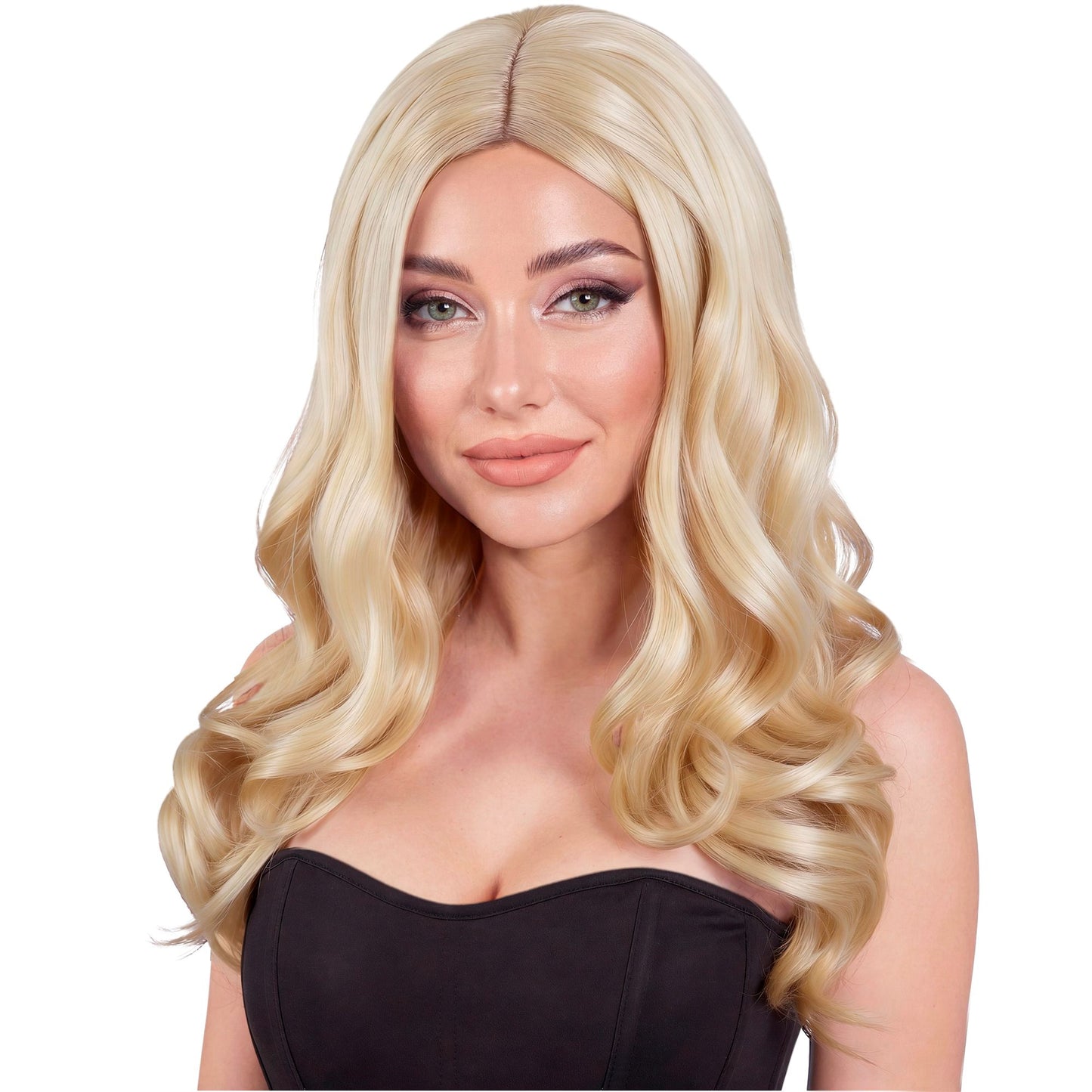 "PERÜCKE ROXY BLOND" in Box – Vorderansicht