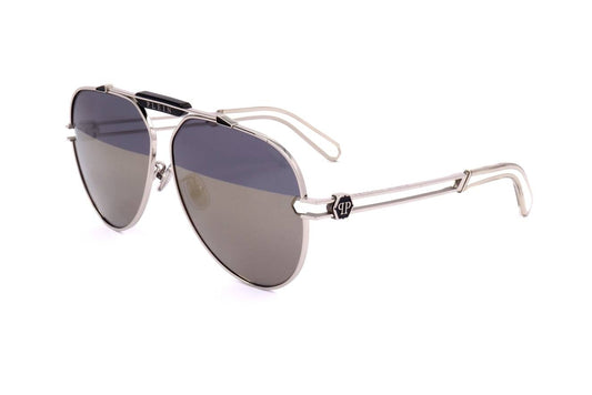 PHILIPP PLEIN SUNGLASSES SPP048M SHINY PALLADIUM SPP048M-0K07 62-12-145 Sonnenbrille ansicht-2