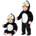 "PINGUIN SAMT PLÜSCHKOSTÜM" (Overall mit Kapuze) – Vorderansicht