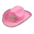 "PINKER COWGIRL PARTYHUT MIT TIARA" – Vorderansicht