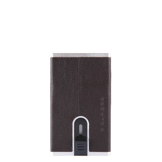 Piquadro Piquadro, Black Square, Leder-Kartenhalter, Quadratisches Schiebesystem, PP4825B3R-TM, Braun, Für Männer Regular