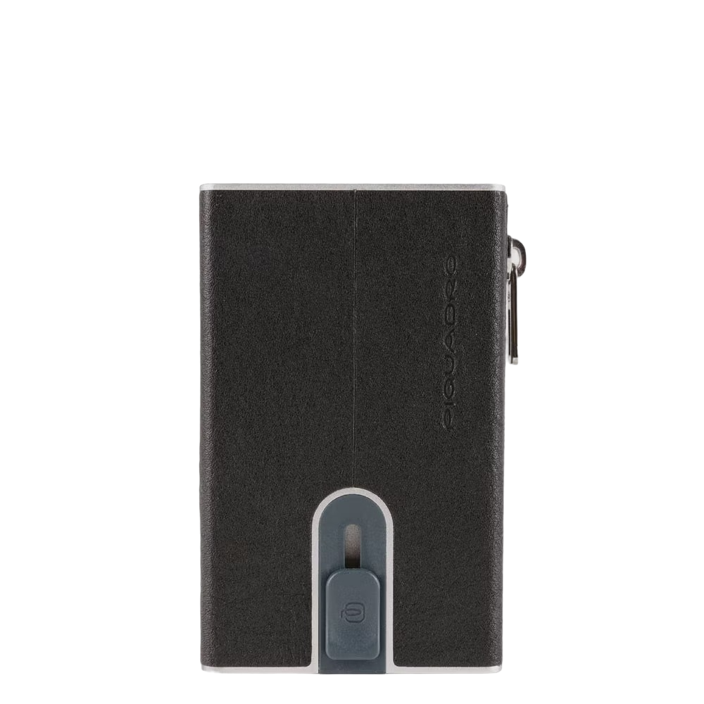 Piquadro Piquadro, Piquadro, Leder-Kartenhalter, Quadratisches Schiebesystem, PP5585B3R, Schwarz, Für Männer Regular